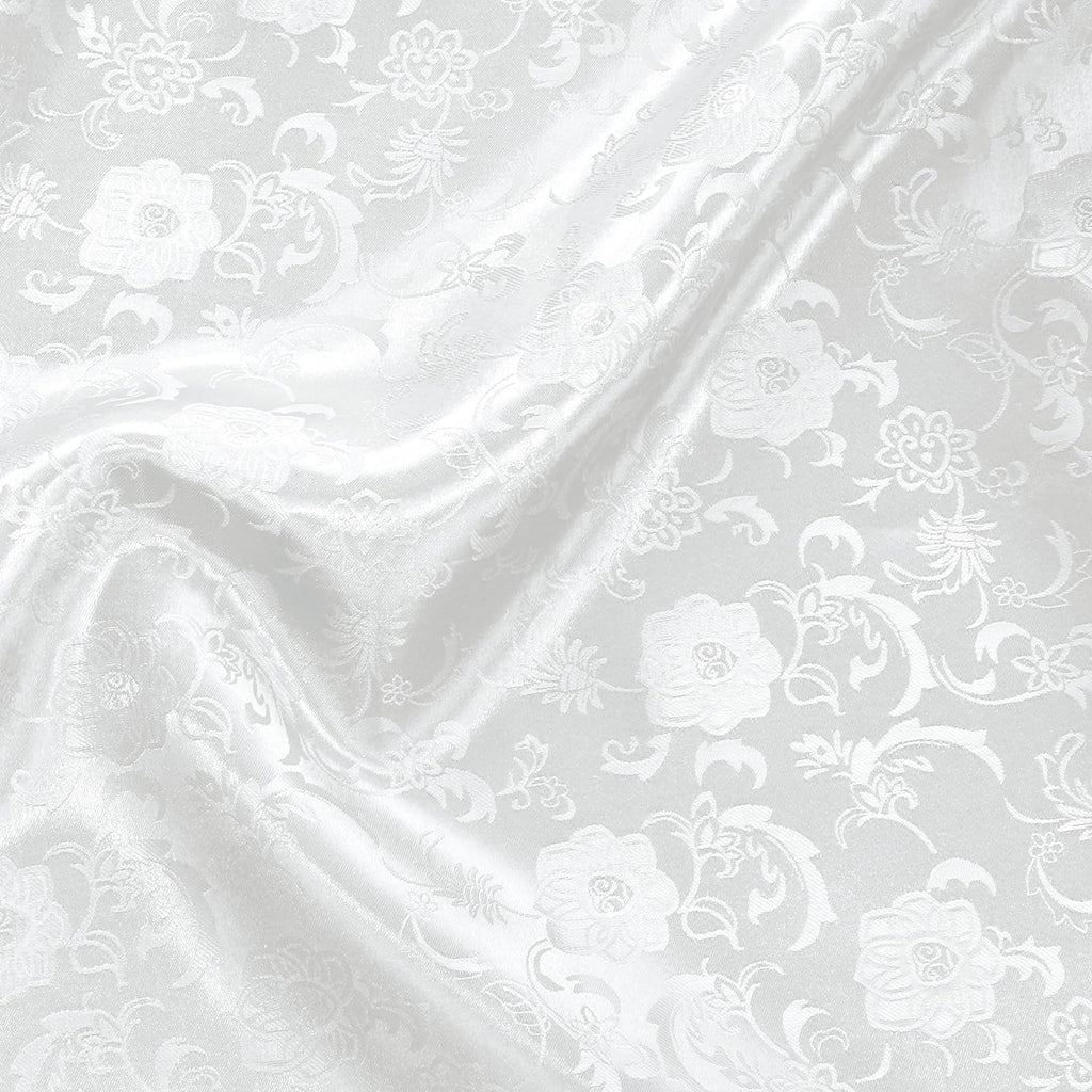 2 Yard White Satin Fabric 60" Wide for DIY Crafts