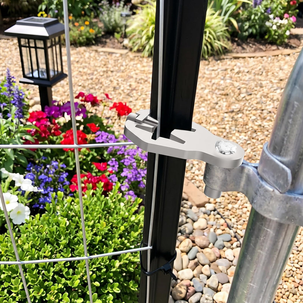 1 Pair T-Post Gate Hinge Pins, Heavy Duty Galvanized Steel Farm Gate