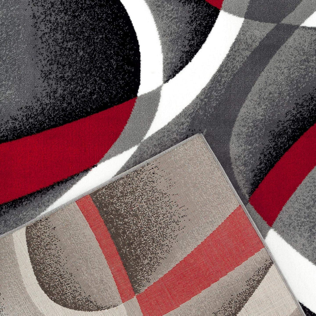 2305 Gray Modern Abstract Area Rug