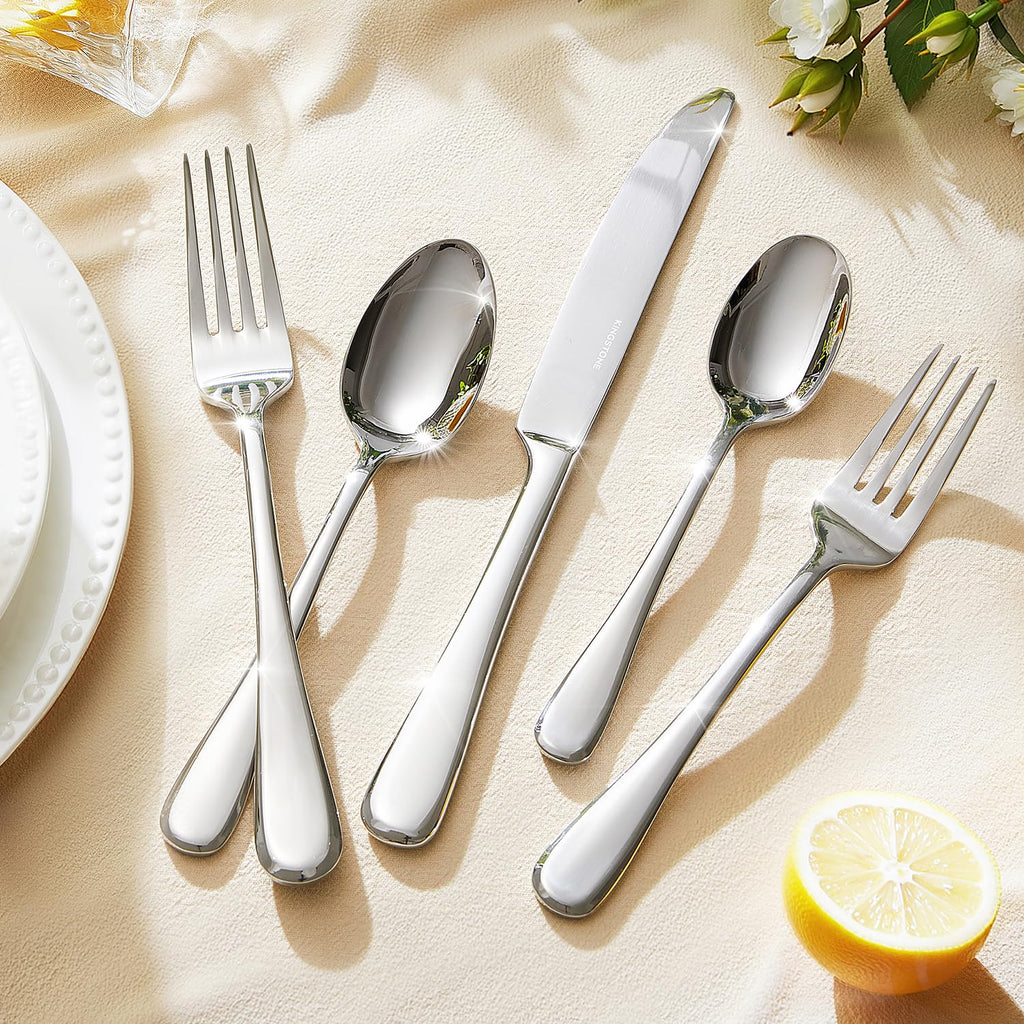 Silverware Set for 4, 20 Piece Stainless Steel Flatware Cutlery Utensil Set