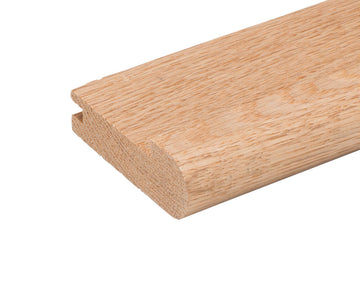 48" Long - Butt Stair Nosing Unfinished Red Oak, 3 3/8" Wide x 3/4" Thick Butt End, Stair Nose Molding, Hardwood