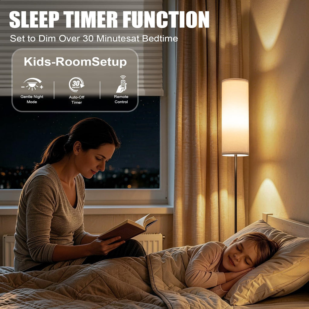 Floor Light Set of 2 - With Remote Corner LED Standing Lamp