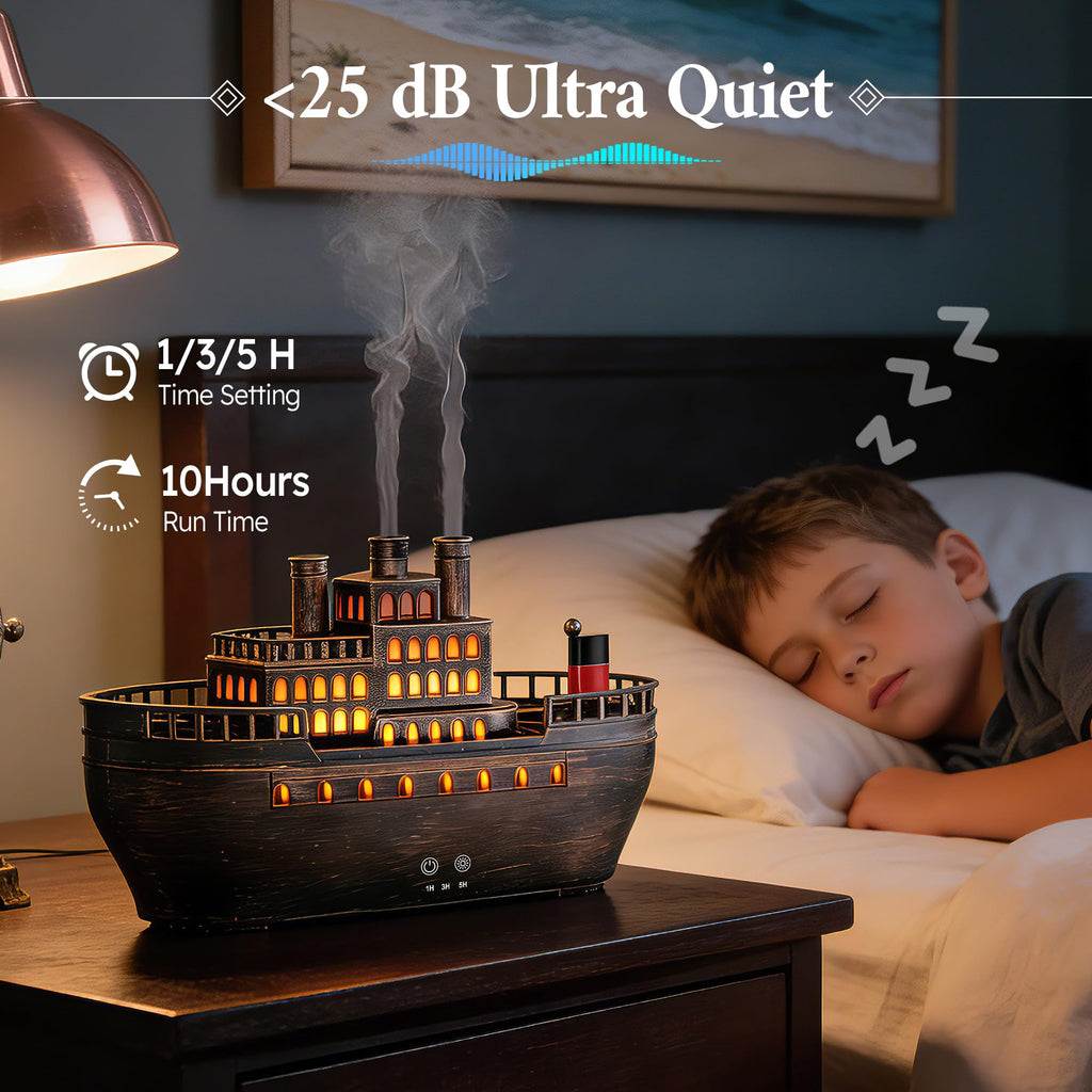 Essential Oil Diffuser 250ml, Ultrasonic Titanic Humidifier with 7 Color LED Lights, Quiet Operation, Auto Shut-Off