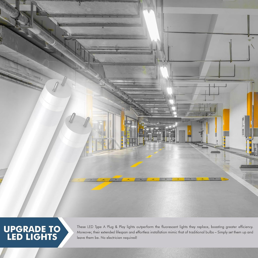 42 in. T8 G13 LED, L38W, TLD 38W, Type A Plug & Play, 3000K, Frosted