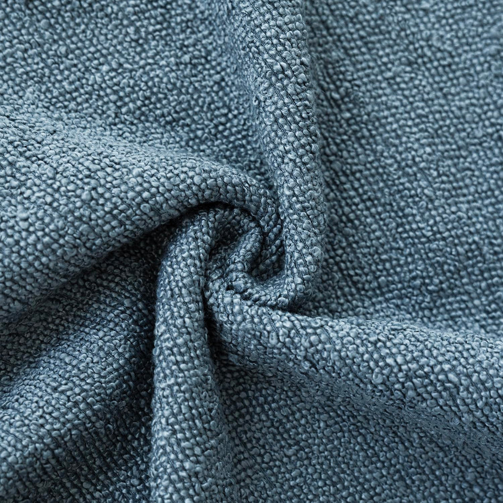 Decorative Textured Boucle Throw Pillow Covers 22x22 Misty Blue