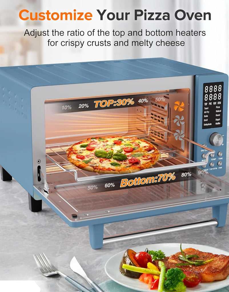 Bravo Pro Smart Air Fryer Toaster Oven Combo, Airfryer Convection Oven Countertop, 10-in-1 Functions with Quicker &