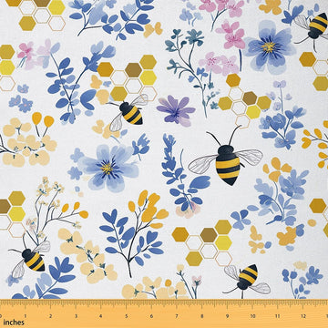 Daisy Floral Upholstery Fabric Soft 1 Yards