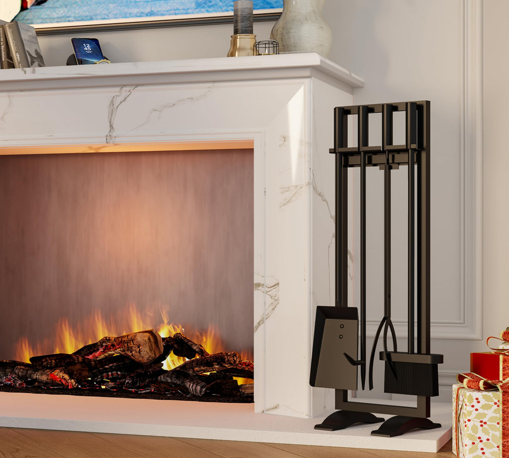 5-Piece Wrought Iron Indoor Fireplace Tools Set