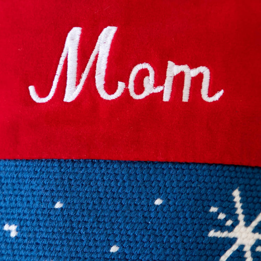 Personalized Needlepoint - Embroidered Family Stockings - Old-Fashioned Christmas Décor - Mantel Décor - 8"x17"