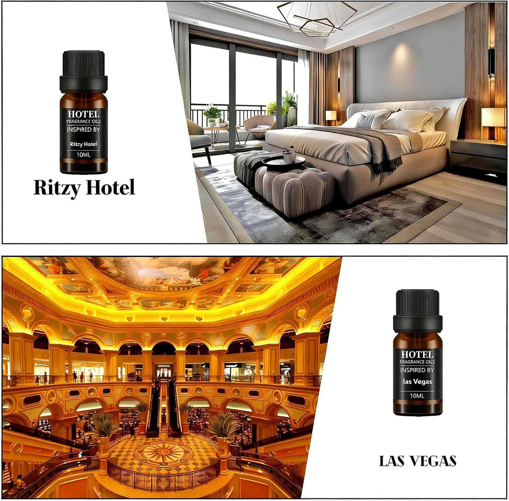 Hotel Collection Diffuser Essential Oil Gift Set,Hotel Scents,Stress Relief Air Freshening,My Way,The Beach Villas - Set of 8