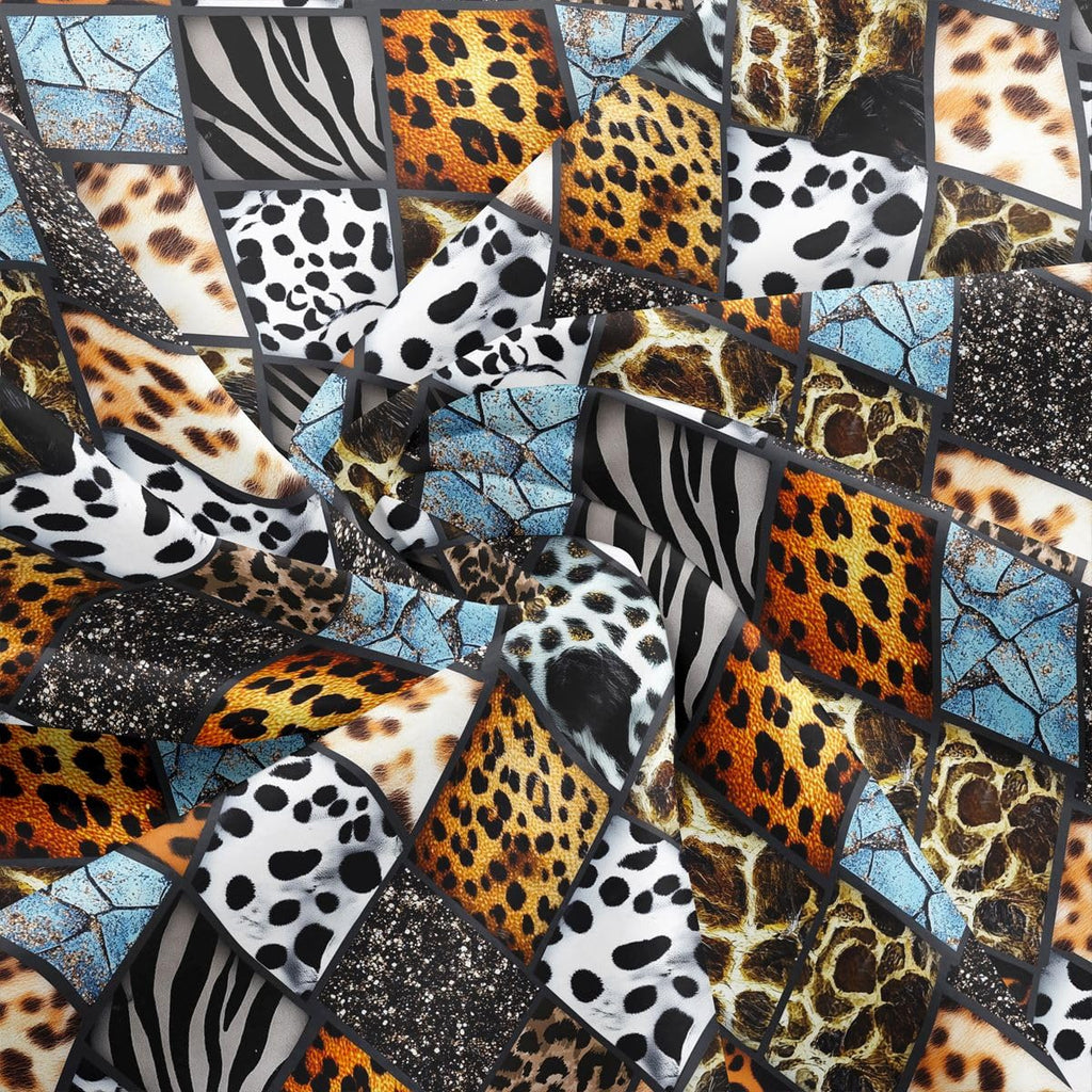 Leopard Print Waterproof Fabric by The Yard Zebra Tiger Stripes African Animals Sk DIY Fabric by The Yard Grid Plaid