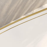 MEJE 22 X 16 inch LUXURY GOLD rim Oval Vessel, Above Counter Bathroom Sink, Porcelain Ceramic Vessel Vanity Sink
