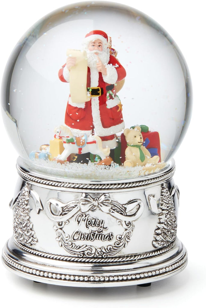 Winter Traditions Christmas Santa Musical Snow Globe