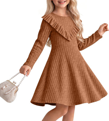 Girls' Long Sleeve Sweater Dress