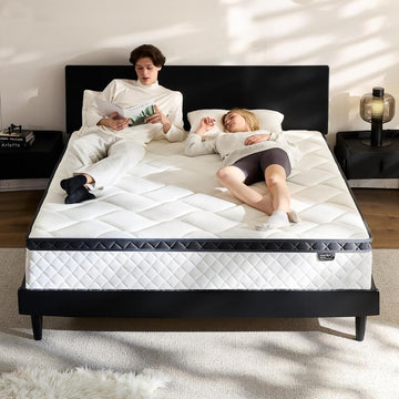 California King Mattress 12 Inch, Cal King Hybrid Mattress in a Box with Individual Pocket Spring & Memory Foam