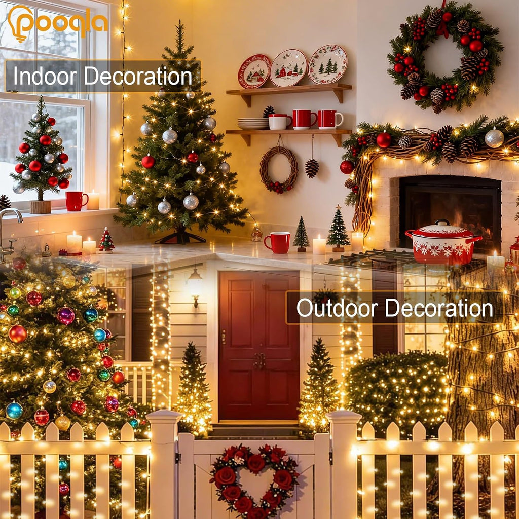 1000 LED Warm White Christmas Lights Outdoor String Lights, 328 ft