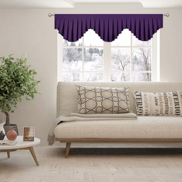 Lavender Purple valances for Windows Blackout Curtain Valances Rod Pocket Window Valance Kitchen and Bedroom (79 x 20