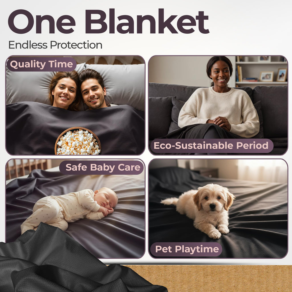King Size Waterproof Blanket for Bed Intimacy, Bamboo Couples Love Throw