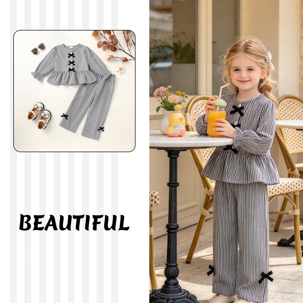 Baby Girl Clothes Toddler Girl Fall Winter Outfit Ruffle Tops Pants Sets