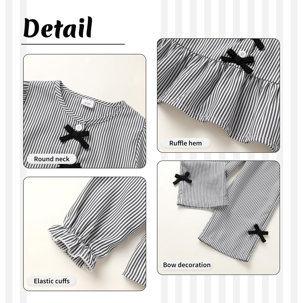 Baby Girl Clothes Toddler Girl Fall Winter Outfit Ruffle Tops Pants Sets