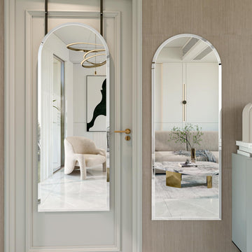 Over the Door Mirror Full Length, 56x21 Inch Frameless Door Mirror