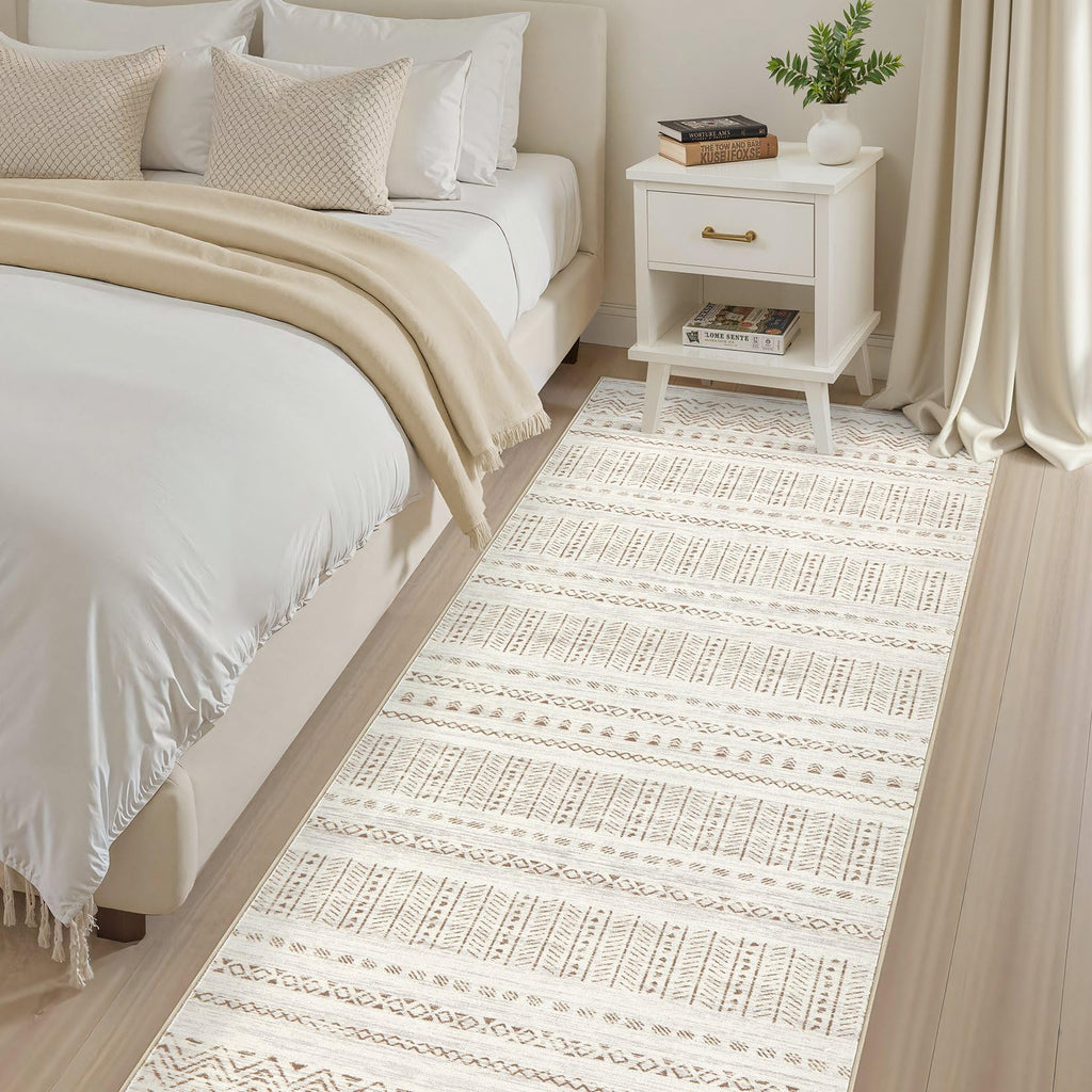 Hallway 3x8 Runner Rugs Washable Boho Moroccan Soft Rug