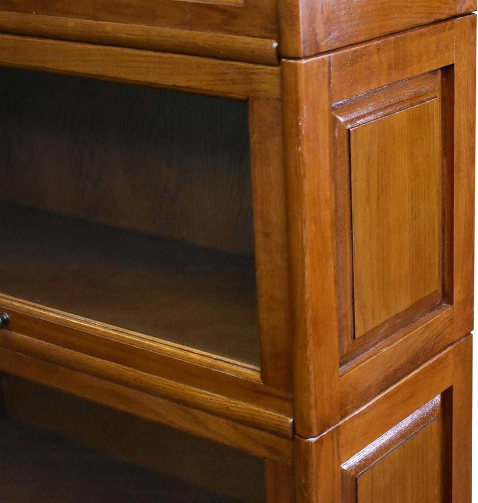 Arts and Crafts 5-Stack Wood Barrister Bookcase in Cherry