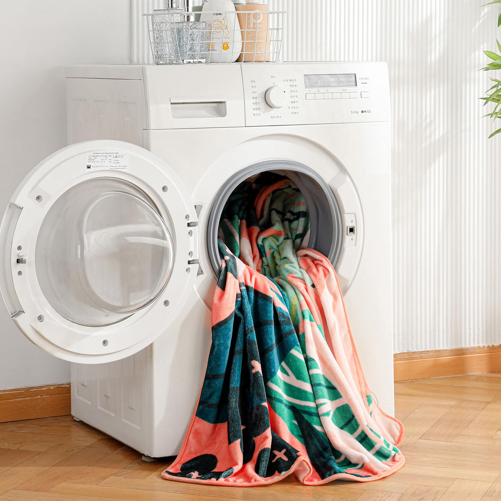 Boho Floral Flannel Fleece King Size Blanket - Soft, Warm & Lightweight Fuzzy Blanket for Couch, Bed, or Sofa Decor