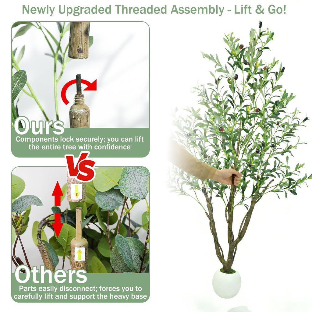 Artificial Olive Tree 5FT, Indoor Outdoor Faux Tree