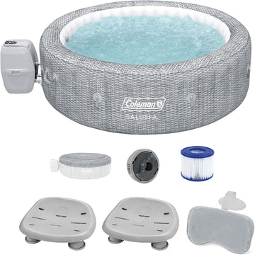 SaluSpa Sicily 180 Soothing AirJet Inflatable Hot Tub with 2 Spa Seats & Padded Headrest