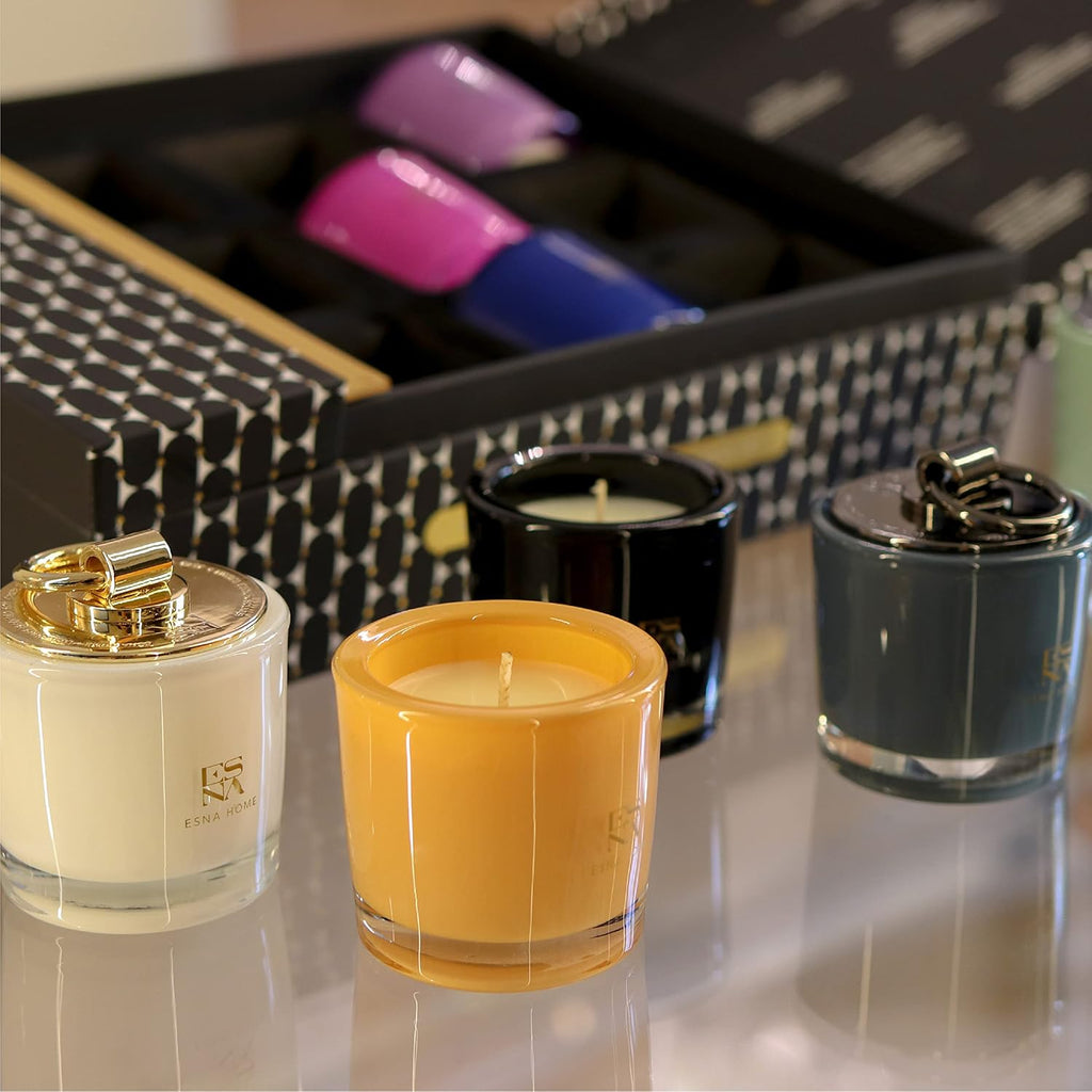 Luxury Aromatherapy Scented Candle Gift Set 9 Votive Candle Archive Set Packed to Perfection in Premium Magnetic Gift - Set of 9