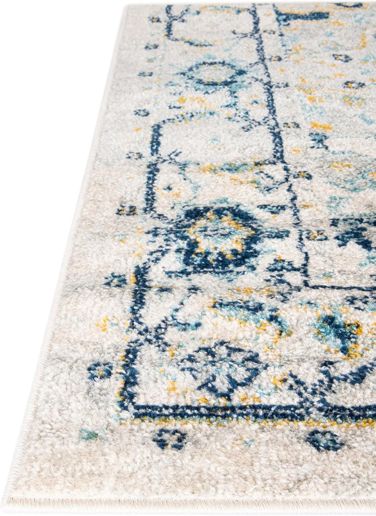 Madeline Vintage Rug - 10' x 13' Gray Easy-Clean Rug - Classic Old World Style