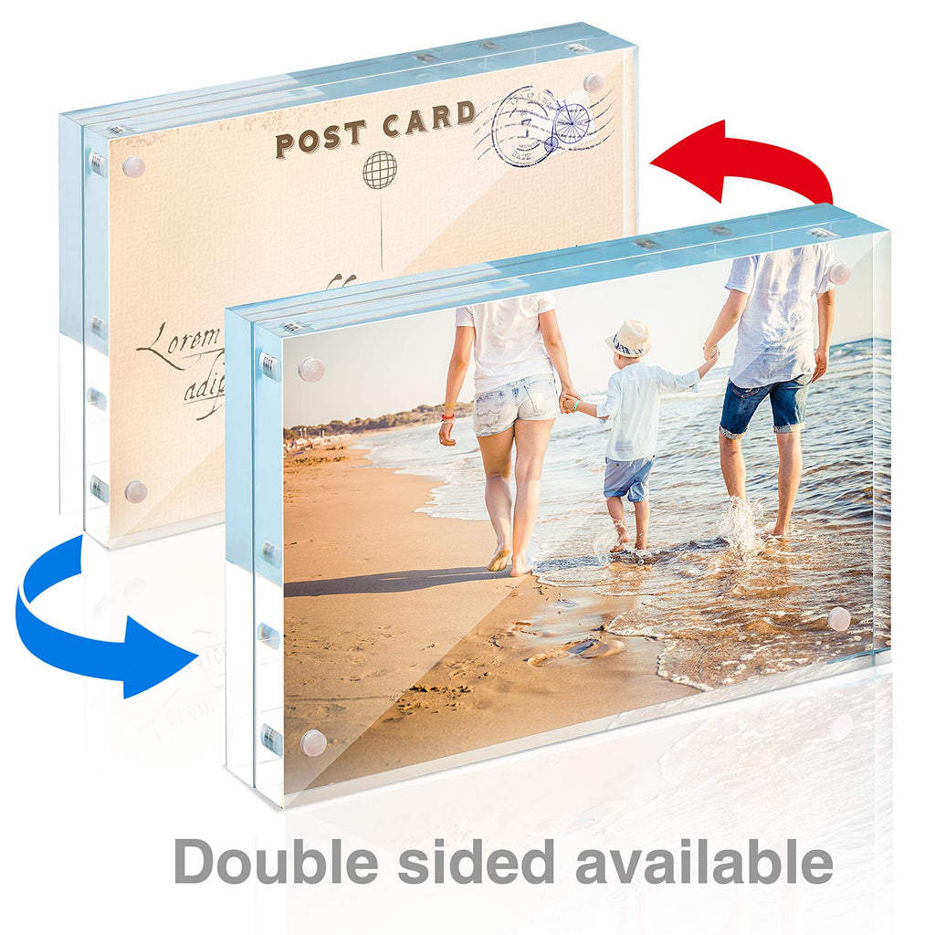 5x7 Acrylic Frame 1 Pack, 24MM Thicker Frameless Clear Picture Frames