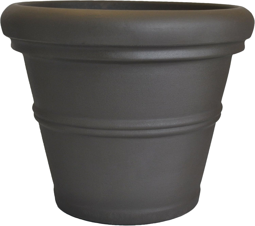 RR36ES Classic Rolled Rim Garden Planter, 36", Espresso