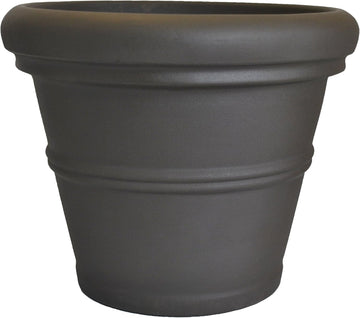RR36ES Classic Rolled Rim Garden Planter, 36", Espresso
