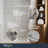 Semi-Frameless Sliding Shower Door - 56-60” x 75”, Tempered Glass Shower Door, Corrosion Resistant Hardware