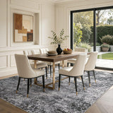 Area Rug Living Room Rugs - 10x14 Abstract Large Soft Indoor Washable Rug Neutral Modern Low Pile Ca