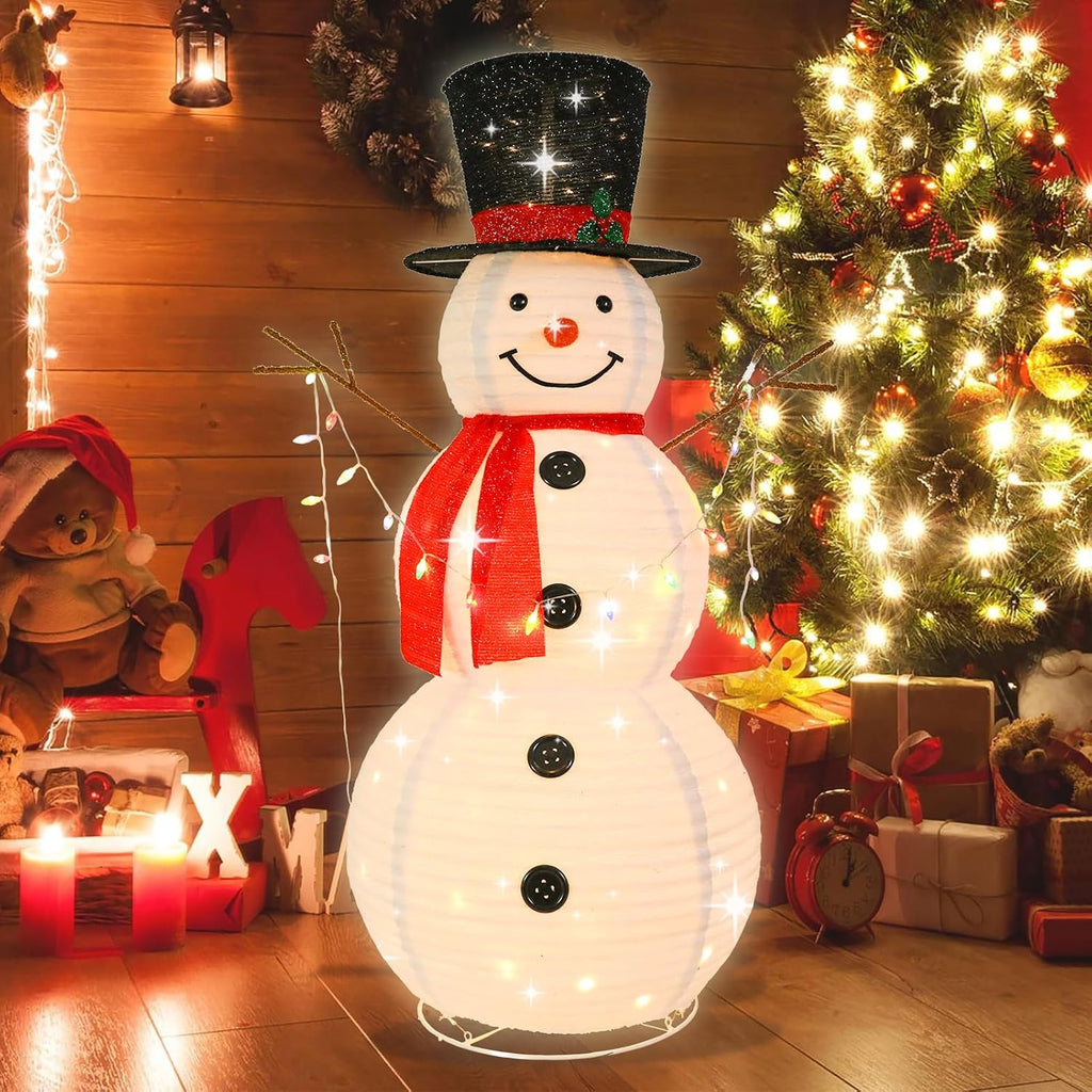 5 FT Lighted Christmas Snowman Outdoor Indoor Holiday Display