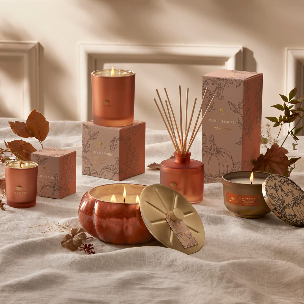 Scented Candles Decor - Luxury Home Fragrance Gifts for Women & Men - Fall Candles with Creamy Pumpkin, Nutmeg, &