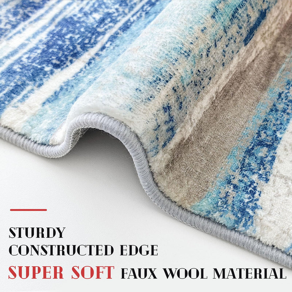 Abstract Runner Rug Washable Runners Non Slip