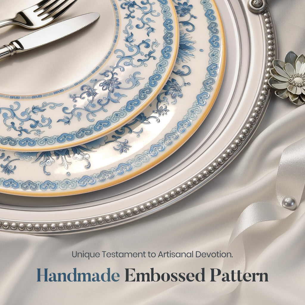 24-Piece Fine Bone China Dinnerware Set for 8