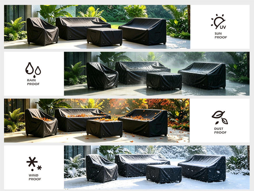 JinHrtoyi 3-Seater Outdoor Couch Cover, 85Wx38Dx35H inches Outdoor Furniture Covers Waterproof, 100% Waterproof Heavy