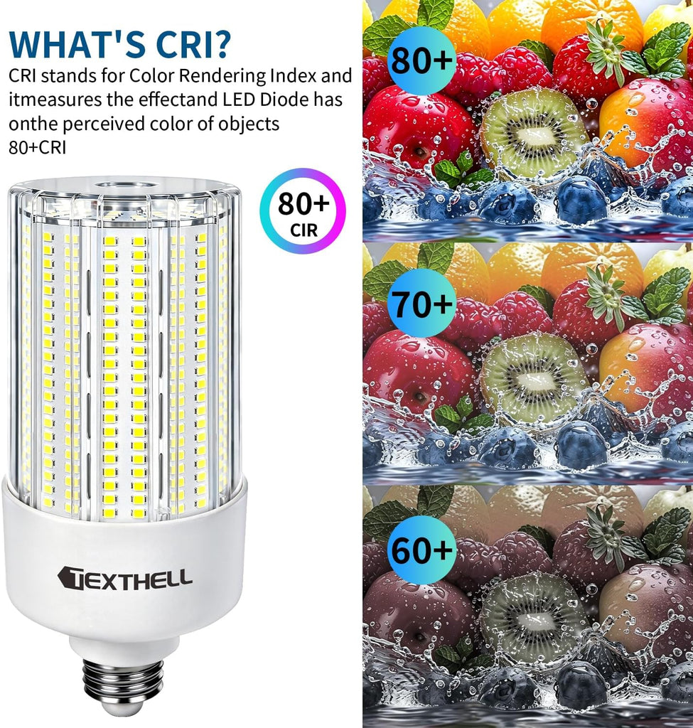 LED Corn Light Bulbs 80W 12000 Lumens 600W Incandescent Equivalent E26 Medium / E39 Mogul Base 5000K Daylight White