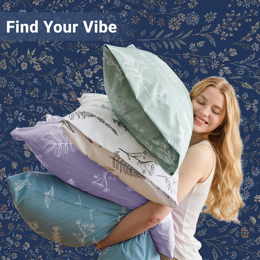 Duvet Cover, 3-Piece Floral Navy Blue Bedding Set