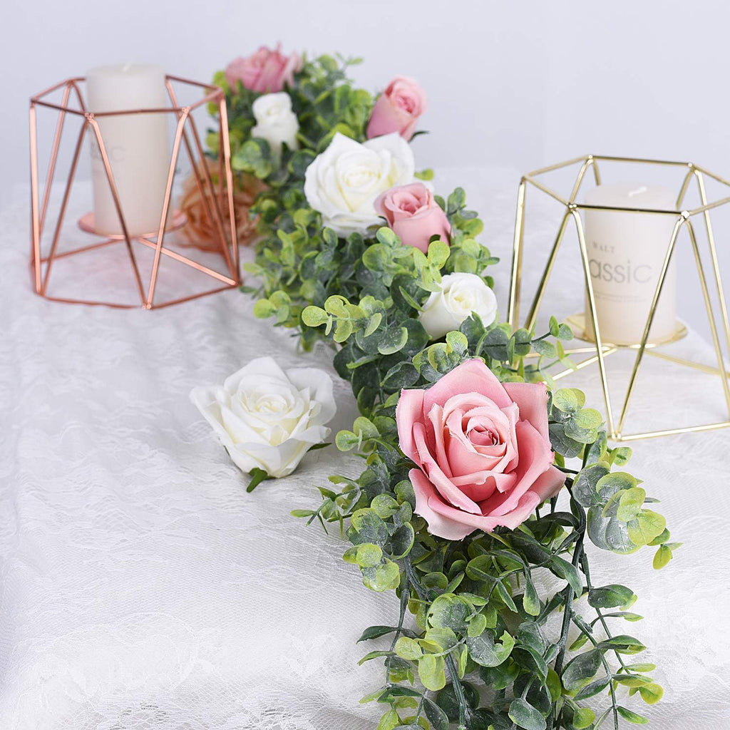 Artificial Eucalyptus Garland, Fake Eucalyptus Greenery Garland Wedding Backdrop Arch Wall Decor, 6 - Set of 6