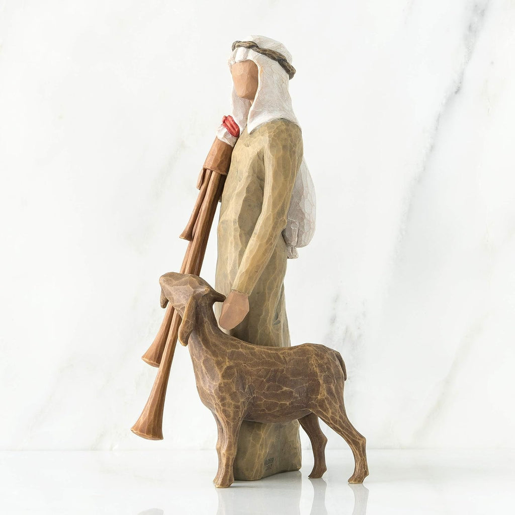 Zampognaro Shepherd, Sculpted Hand-Painted Nativity Figure