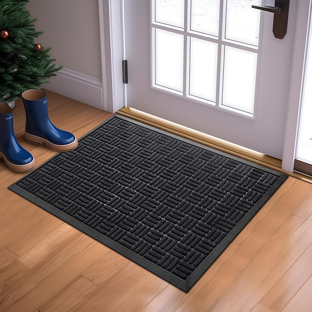 Front Door Mat Outdoor Entrance, 36" x 24" Heavy Duty Welcome Mat for Outdoor and Indoor, Waterproof Dirt Trapper