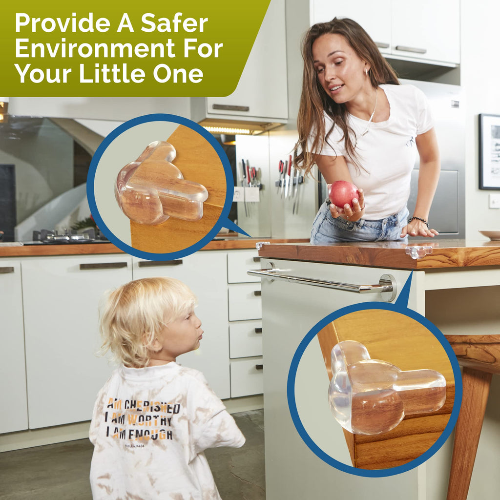 Corner Protectors for Baby (12 Pack) - Patented - New & Improved Edge Protector for Baby - Transparent Corner