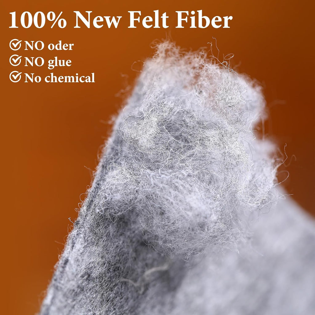 Felt Rug Pad 8x10 Feet, 1/2 Inch Thick Carpet Padding for Hardwood Floors, Grey Under Rug Protector, Floor Cushioning