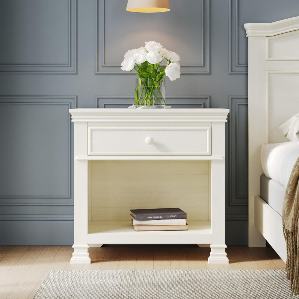 Westgate Crib, Double Dresser, Chest, and Nightstand Nursery Set, 4-Piece, Includes 4-in-1 Convertible Crib, Dresser